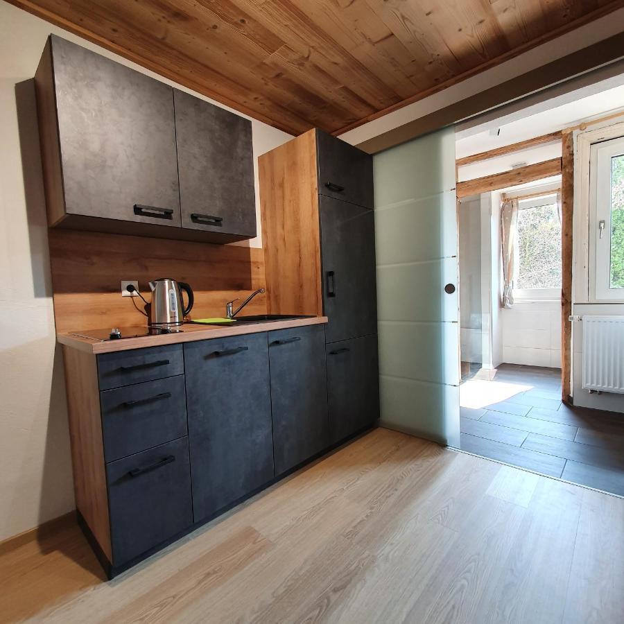 Alte Backstube - Ferienwohnung Hüttenstube und Ferienzimmer Auszeit Erkenbrechtsweiler Exterior foto